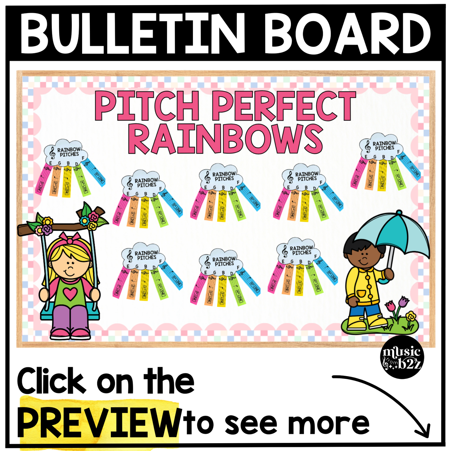 Spring Music Craft Music Bulletin Board Spring Music Sub Plans Treble Clef