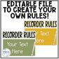 Music Classroom Decor - Recorder Fingering and Rules Posters - Modern Oasis