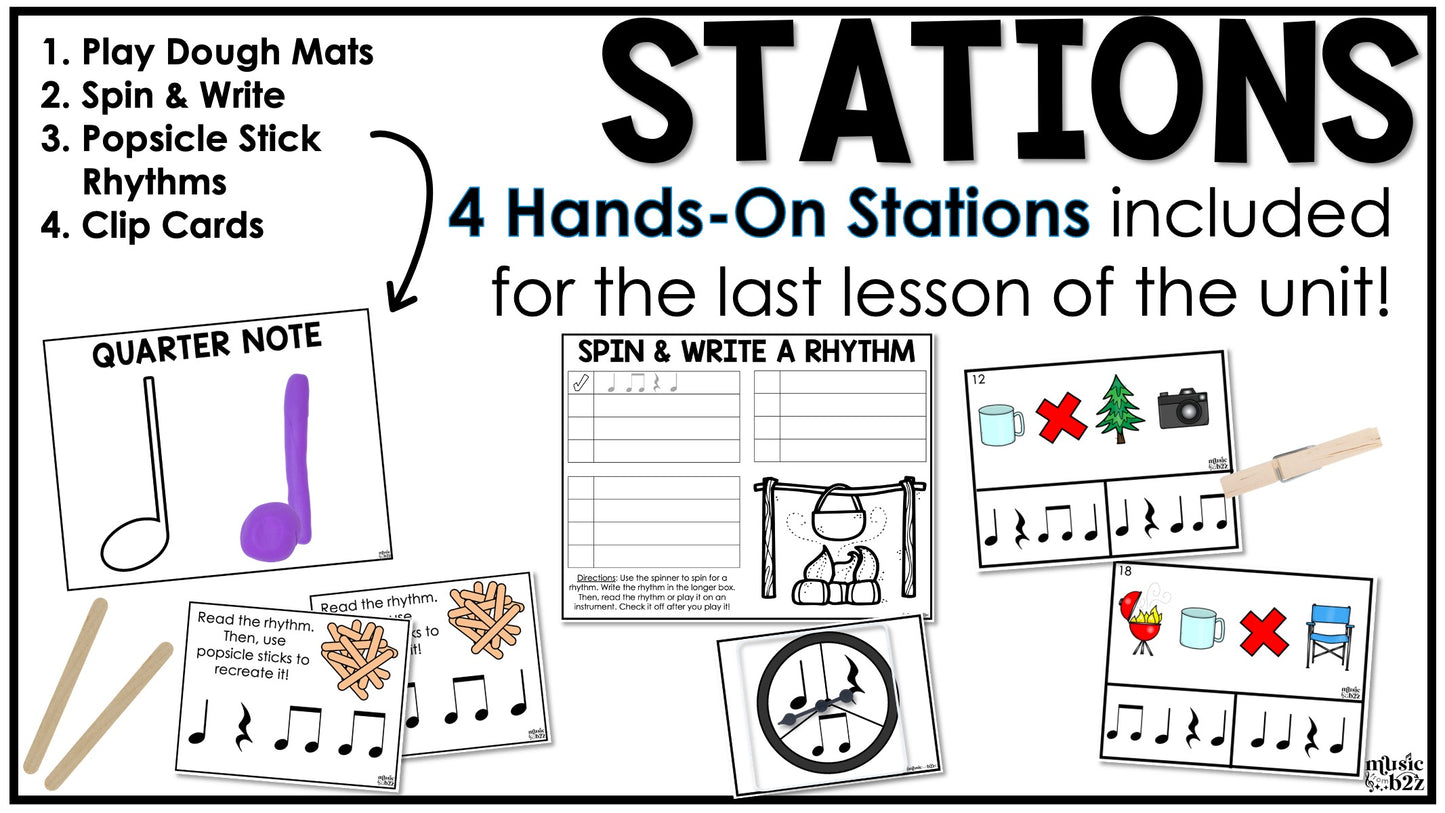 Quarter Rest Unit Elementary Music Lesson Activity Composition Worksheets