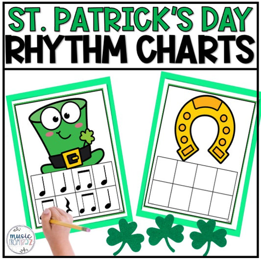 St. Patrick's Day Elementary Music Lesson - Rhythm Worksheet Activity