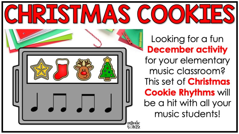 Christmas Rhythm Cookies Elementary Music Centers Game Craft Composition