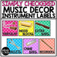 Elementary Music Classroom Decor Instrument Labels Simply Checkered