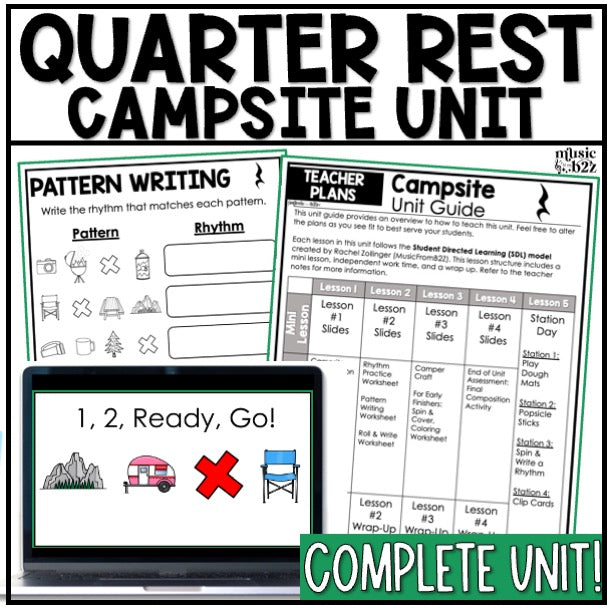 Quarter Rest Unit Elementary Music Lesson Activity Composition Worksheets