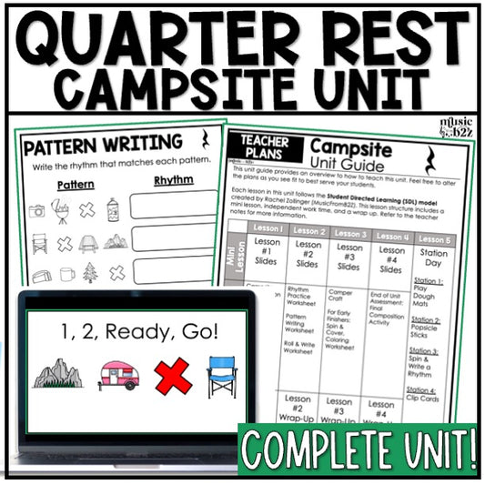 Quarter Rest Unit Elementary Music Lesson Activity Composition Worksheets