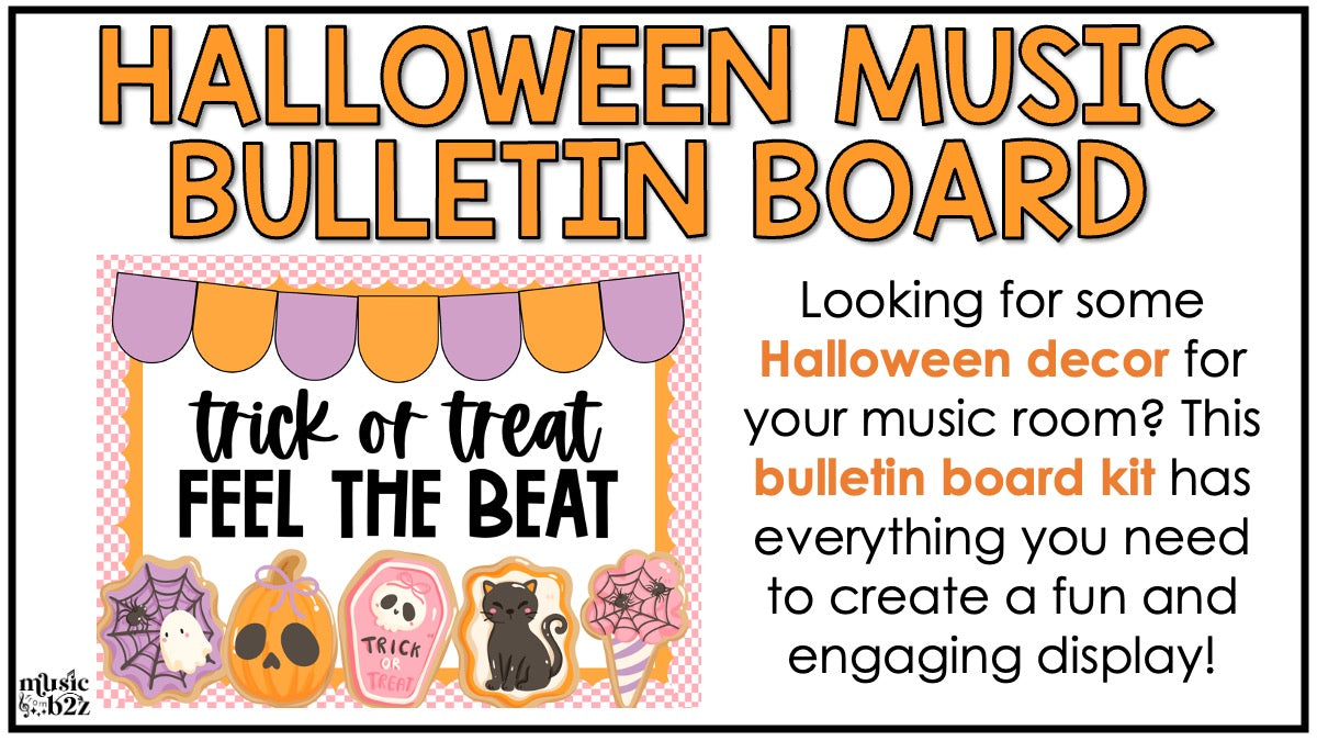Halloween Music Bulletin Board Halloween Elementary Music Decor
