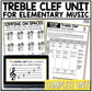Treble Clef Unit Elementary Music Curriculum Lesson Activity Worksheets Games