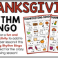 Thanksgiving Music Bingo Game Activities for Quarter & Eighth Notes Centers