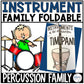 Percussion Family Foldable Activity - Musical Instrument Families of the Orchestra Worksheet Lesson