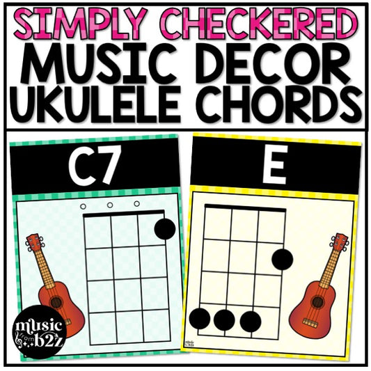Ukulele Chord Chart Posters Elementary Music Classroom Decor