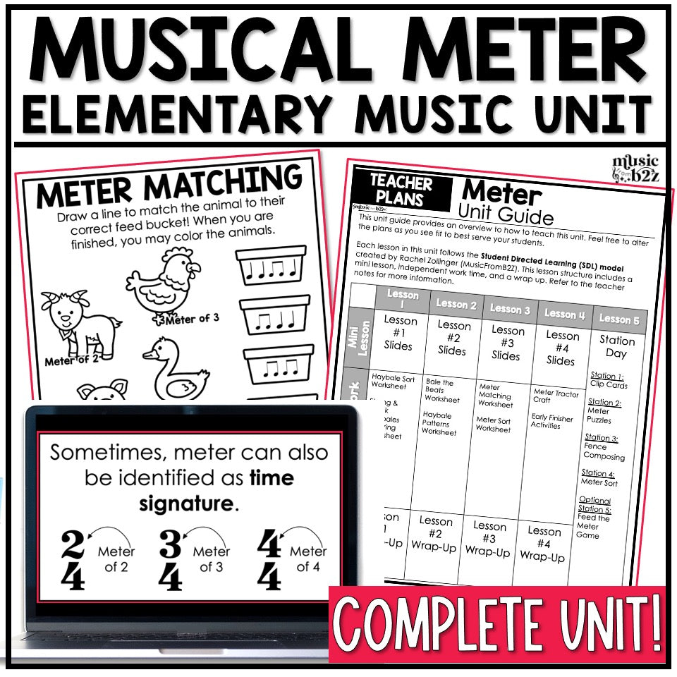 Meter Time Signature Unit Elementary Music Curriculum Elements of Music Lesson Activity Games