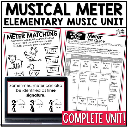 Meter Time Signature Unit Elementary Music Curriculum Elements of Music Lesson Activity Games