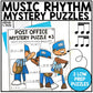 Eighth Sixteenth Note Rhythm Mystery Puzzles Elementary Music Centers Sub Plans