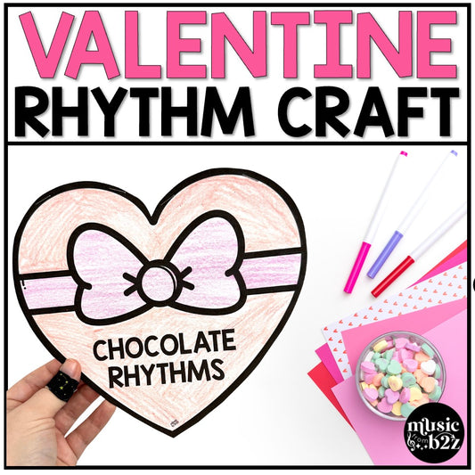 Valentines Day Music Rhythm Craft Elementary Music Centers Activities Sub Plans
