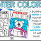 Winter Music Coloring Color by Note Winter Music Worksheets Music Symbols