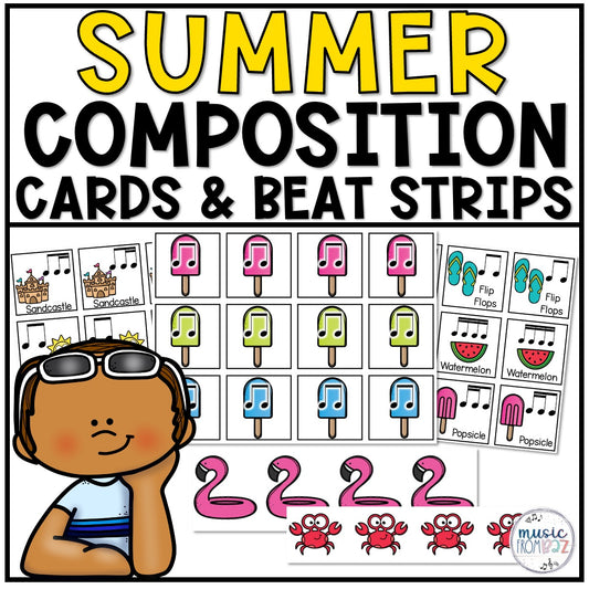 Summer Rhythm Cards Music Composing Summer Rhythm Worksheets & Composition