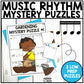 Sixteenth Notes Rhythm Mystery Puzzles Elementary Music Centers Sub Plans