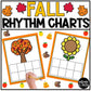 Fall Rhythm Worksheet Elementary Music Composition Centers & Activity for Autumn