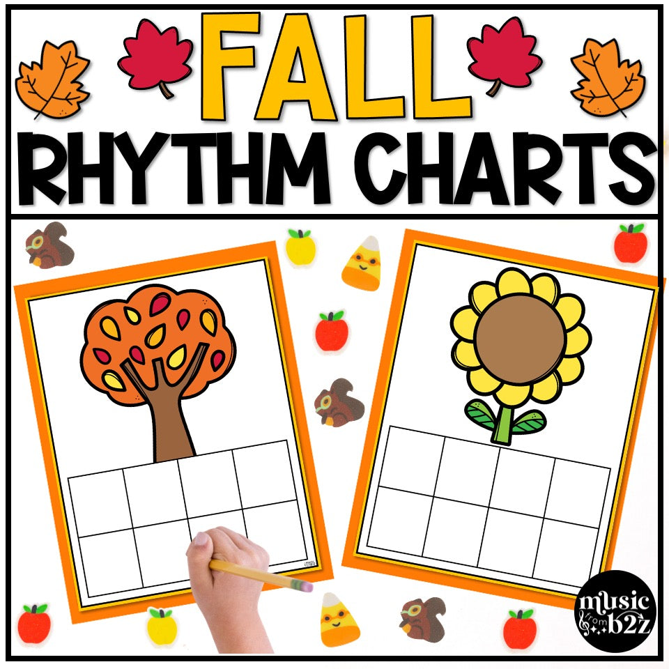 Fall Rhythm Worksheet Elementary Music Composition Centers & Activity for Autumn