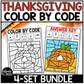 Thanksgiving Music Coloring BUNDLE Color by Note Thanksgiving Music Worksheets