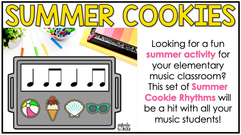 Summer Rhythm Cookies Elementary Music Centers Game Craft Composition