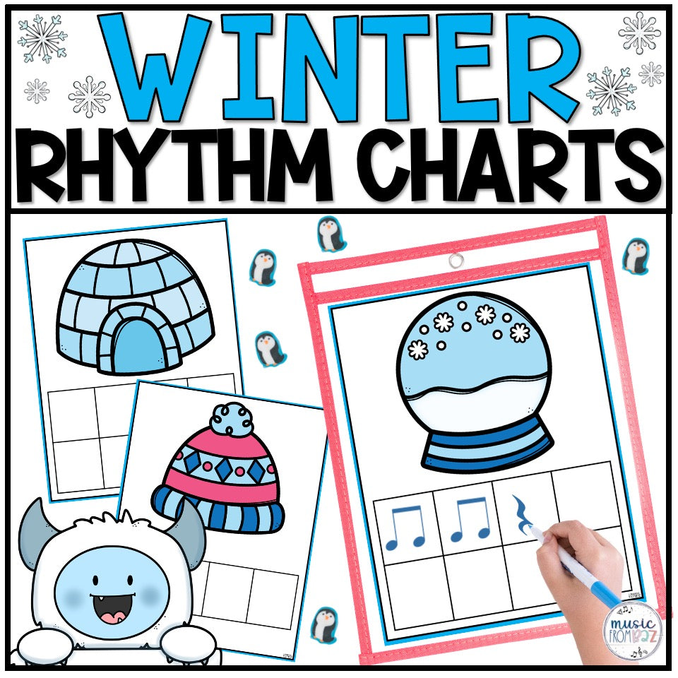 Winter Music Rhythm Worksheet | Winter Music Lesson