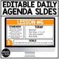 Daily Agenda Slides Google Slides Elementary Music Lesson Plan Template Editable