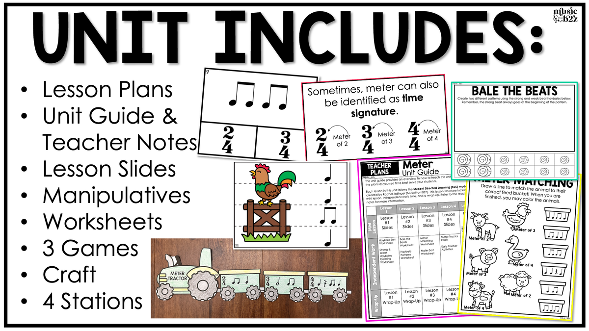 Meter Time Signature Unit Elementary Music Curriculum Elements of Music Lesson Activity Games