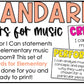 National Music Standards Bulletin Board Display - I Can Statements & Posters