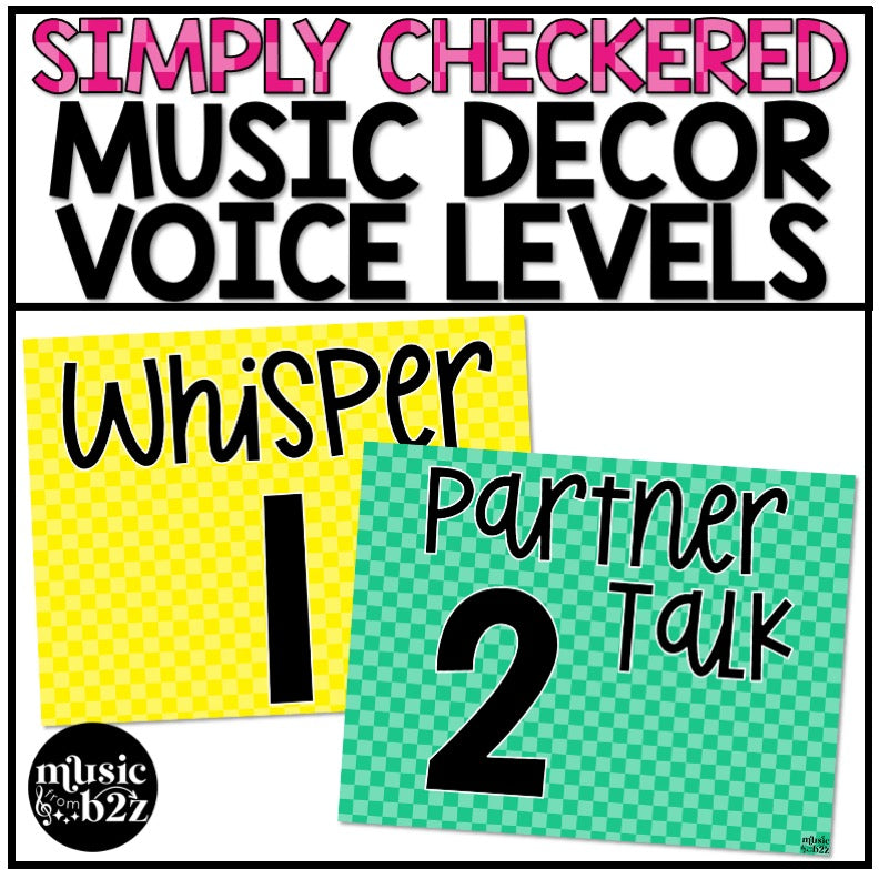 Voice Level Volume Chart Posters Elementary Music Classroom Decor