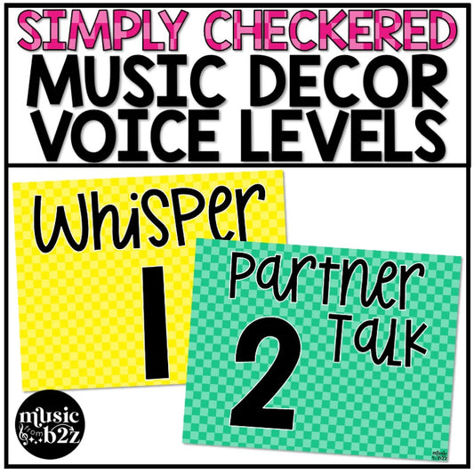 Voice Level Volume Chart Posters Elementary Music Classroom Decor