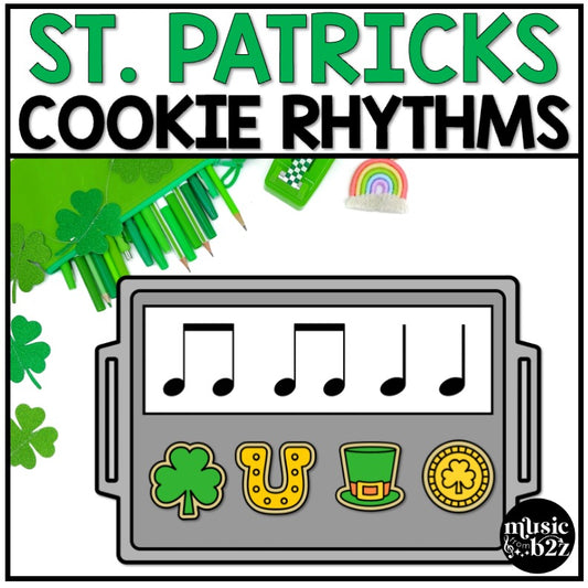 St. Patrick's Day Rhythm Cookies Elementary Music Centers Game Craft Composition