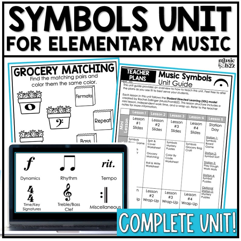 Music Symbols Unit Elementary Music Curriculum Lesson Activity Worksheets Games