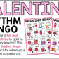 Valentines Day Music Bingo Game Activities for Quarter & Eighth Notes Centers