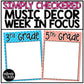 Week in Focus Wall I Can Statement Posters Elementary Music Classroom Decor