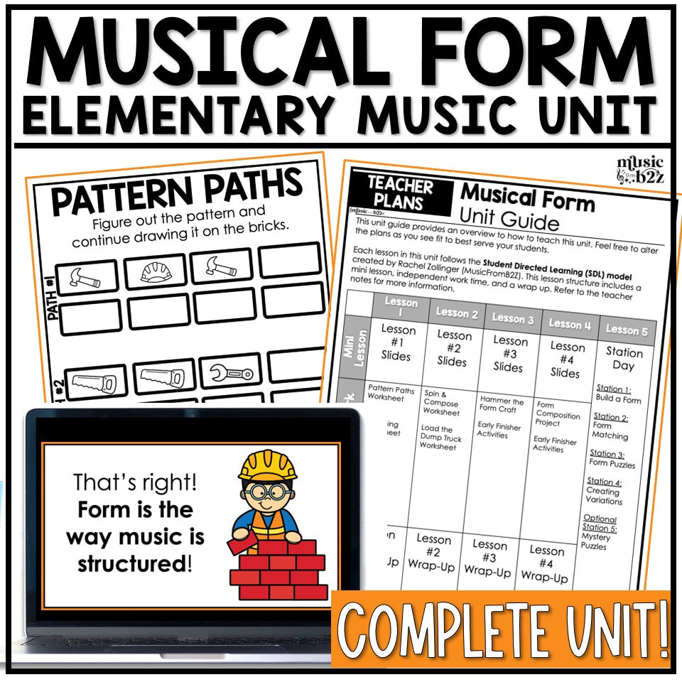 Musical Form Unit Elementary Music Curriculum Elements of Music Lesson