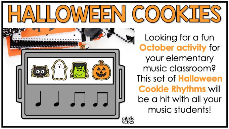 Halloween Rhythm Cookies Elementary Music Centers Game Craft Composition