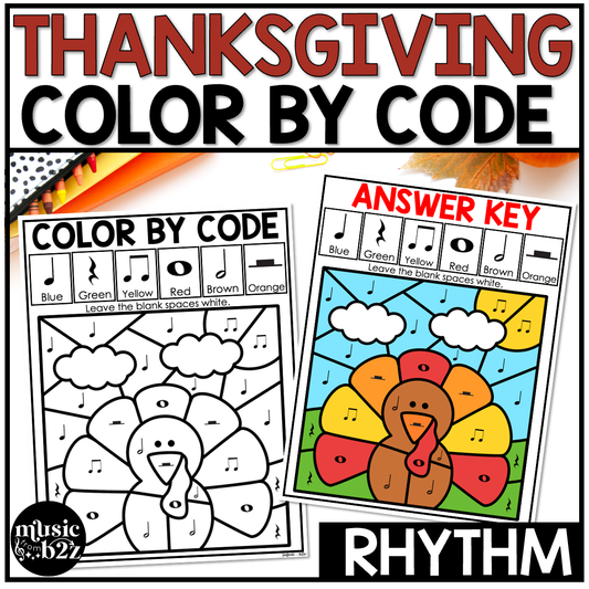 Thanksgiving Music Coloring Thanksgiving Music Worksheets Music Color by Note