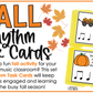 Fall Rhythm Task Cards Elementary Music Centers Lessons & Activities for Autumn