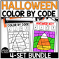 Halloween Music Coloring BUNDLE Color by Note Halloween Music Worksheets