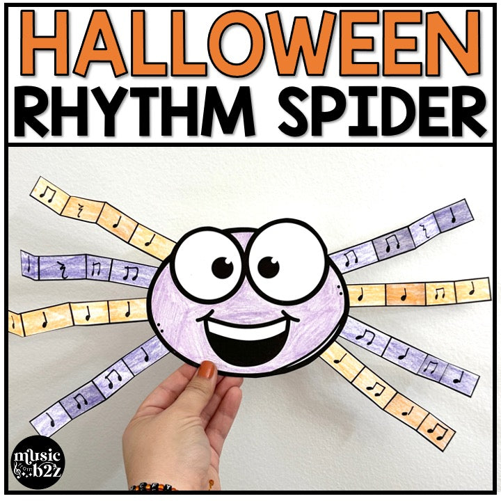 Halloween Spider Rhythm Craft Elementary Music Centers Sub Plans Activities
