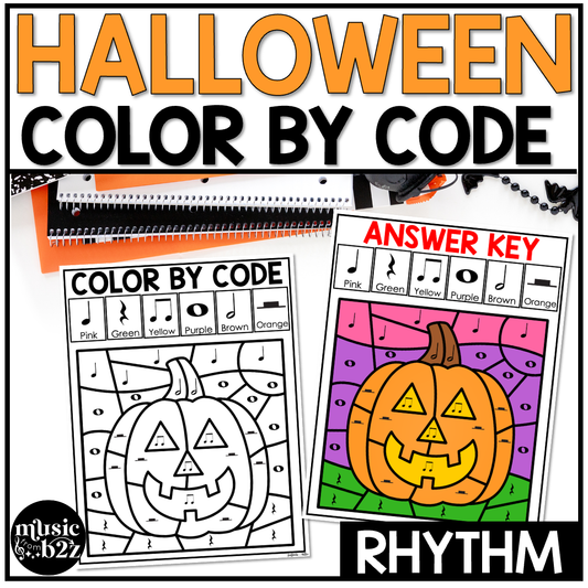 Halloween Music Coloring Halloween Music Worksheets Music Color by Note