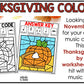 Thanksgiving Music Coloring BUNDLE Color by Note Thanksgiving Music Worksheets