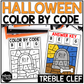 Halloween Music Coloring Color by Note Halloween Music Worksheets Treble Clef
