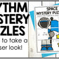 Half Note Rhythm Mystery Puzzles Elementary Music Centers Sub Plans Activity