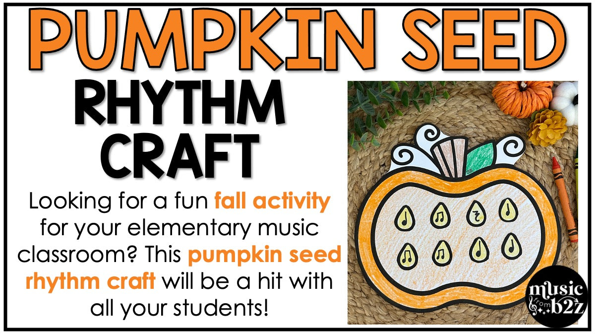 Fall Music Rhythm Craft Fall Music Activities Pumpkin Craft Elementary Music