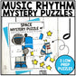 Half Note Rhythm Mystery Puzzles Elementary Music Centers Sub Plans Activity