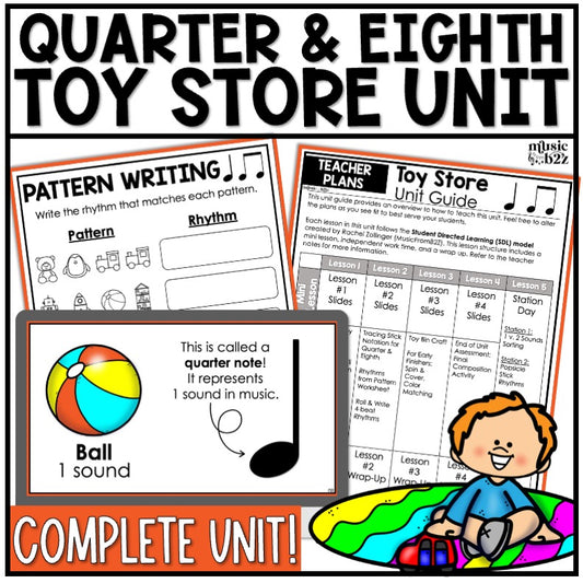 Quarter & Eighth Note Unit Elementary Music Ta Titi Lesson Activity Composition