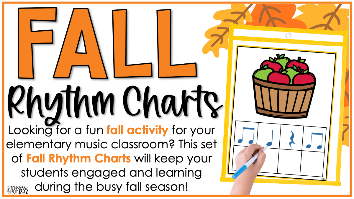 Fall Rhythm Worksheet Elementary Music Composition Centers & Activity for Autumn