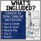 Winter Music Activities - Music Task Cards - Treble Clef Worksheet & Stations