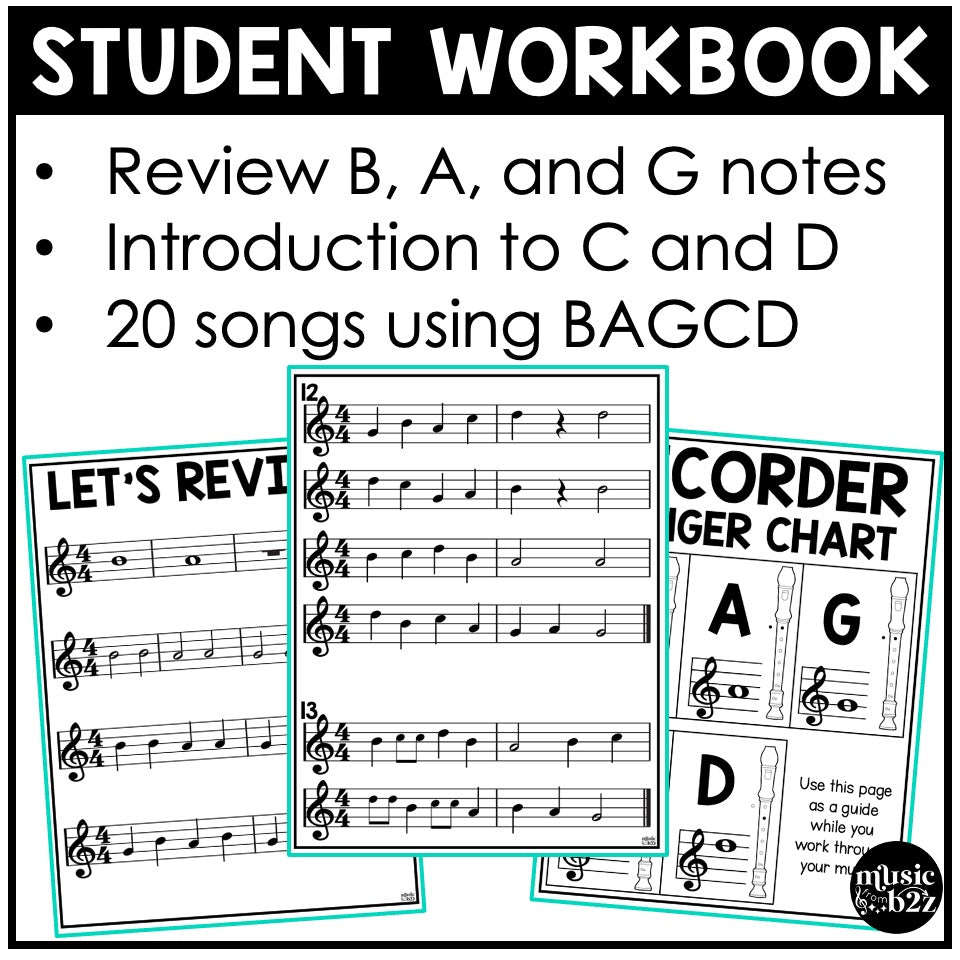 BAGCD Recorder Unit Elementary Music Curriculum Lesson Activity Worksheets Games